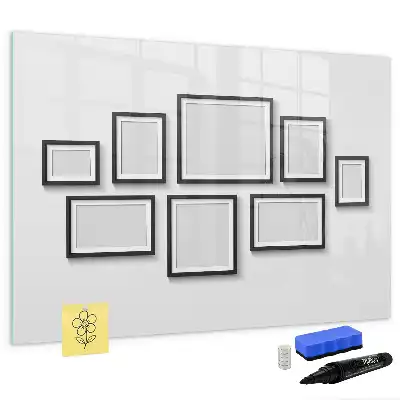 Schreib-Magnettafel mit schwarzem Rahmen