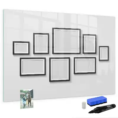 Schreib-Magnettafel mit schwarzem Rahmen