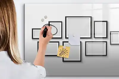 Schreib-Magnettafel mit schwarzem Rahmen