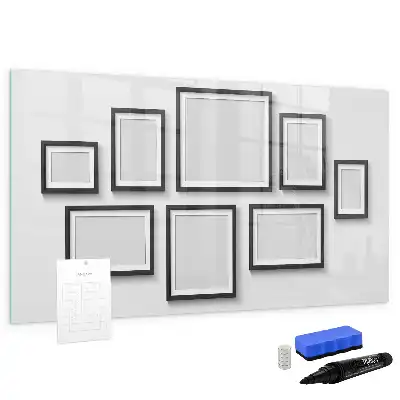 Schreib-Magnettafel mit schwarzem Rahmen