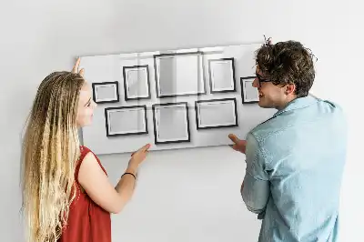 Schreib-Magnettafel mit schwarzem Rahmen