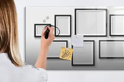 Schreib-Magnettafel mit schwarzem Rahmen