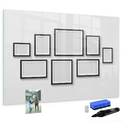 Schreib-Magnettafel mit schwarzem Rahmen