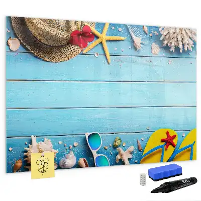 Schreib-Magnettafel als Strandzubehör