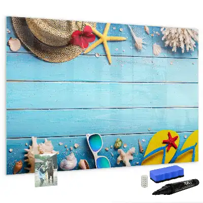 Schreib-Magnettafel als Strandzubehör