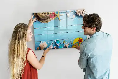 Schreib-Magnettafel als Strandzubehör
