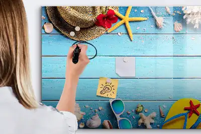 Schreib-Magnettafel als Strandzubehör