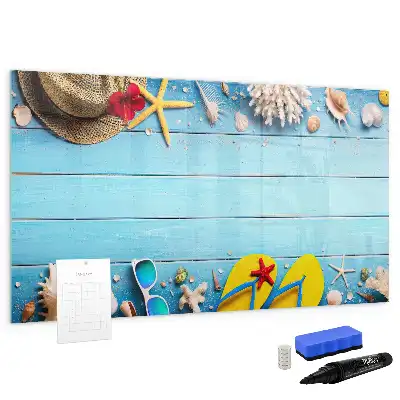 Schreib-Magnettafel als Strandzubehör