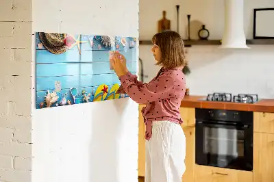 Schreib-Magnettafel als Strandzubehör