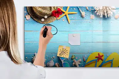 Schreib-Magnettafel als Strandzubehör