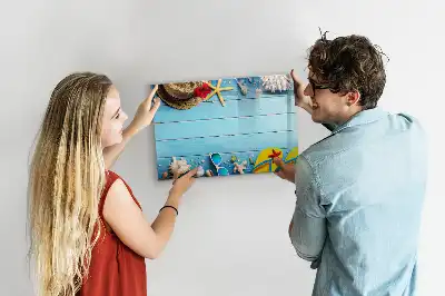 Schreib-Magnettafel als Strandzubehör