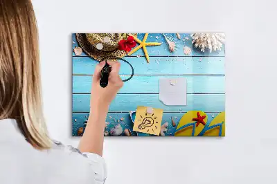 Schreib-Magnettafel als Strandzubehör
