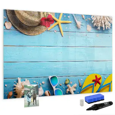 Schreib-Magnettafel als Strandzubehör