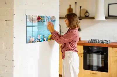Schreib-Magnettafel als Strandzubehör