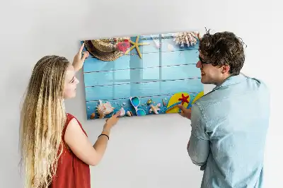 Schreib-Magnettafel als Strandzubehör