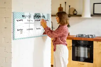 Mahlzeitenplaner beschreibbare Magnettafel