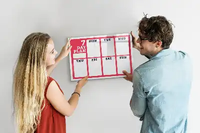 Wochenplaner als beschreibbare Magnettafel