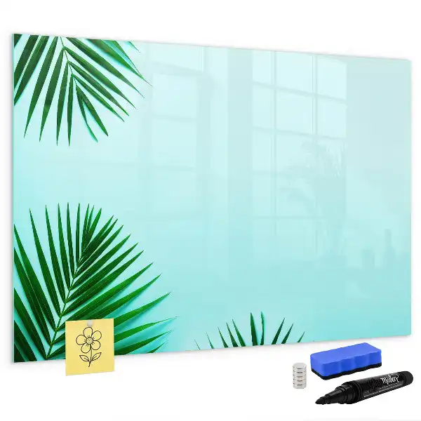 Schreib-Magnettafel im Design Palmenblätter