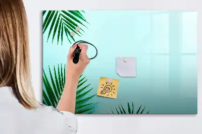 Schreib-Magnettafel im Design Palmenblätter