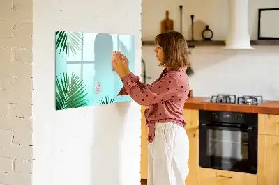 Schreib-Magnettafel im Design Palmenblätter