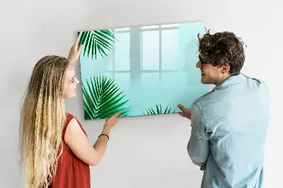 Schreib-Magnettafel im Design Palmenblätter