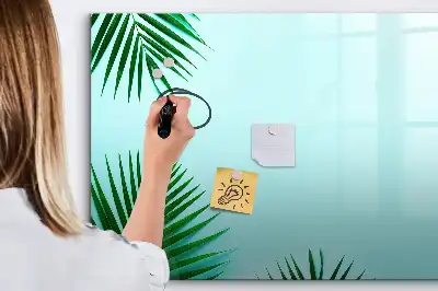Schreib-Magnettafel im Design Palmenblätter