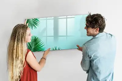 Schreib-Magnettafel im Design Palmenblätter