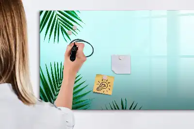 Schreib-Magnettafel im Design Palmenblätter