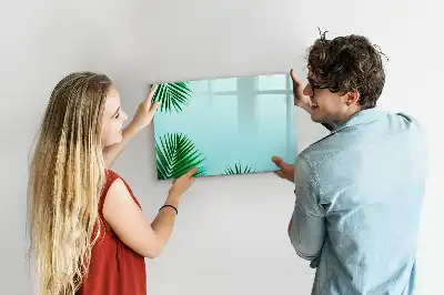 Schreib-Magnettafel im Design Palmenblätter