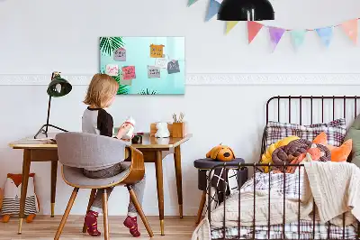 Schreib-Magnettafel im Design Palmenblätter