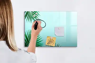Schreib-Magnettafel im Design Palmenblätter