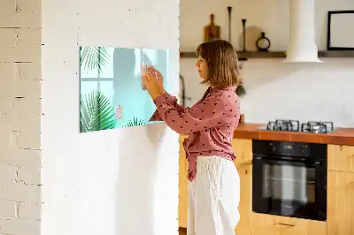 Schreib-Magnettafel im Design Palmenblätter