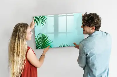 Schreib-Magnettafel im Design Palmenblätter