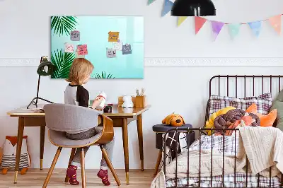 Schreib-Magnettafel im Design Palmenblätter