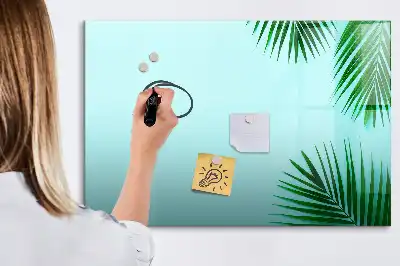 Magnettafel mit Motiv Exotische Blätter