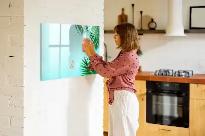Magnettafel mit Motiv Exotische Blätter