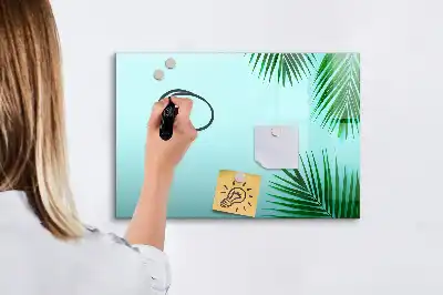 Magnettafel mit Motiv Exotische Blätter