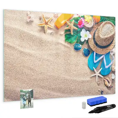 Beschreibbare Magnettafel als Sommerzubehör