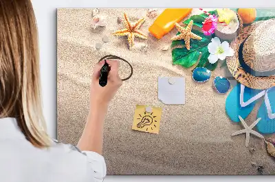 Beschreibbare Magnettafel als Sommerzubehör