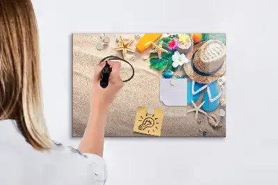 Beschreibbare Magnettafel als Sommerzubehör