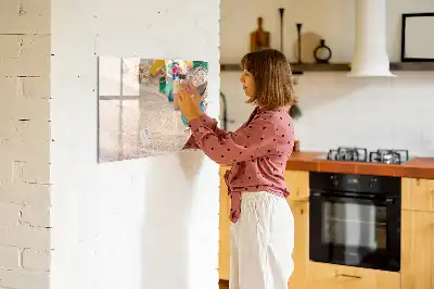 Beschreibbare Magnettafel als Sommerzubehör