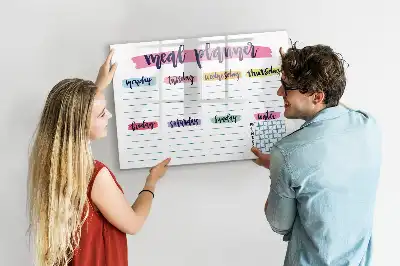 Beschreibbare Magnettafel für das Wochenmenü