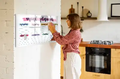 Beschreibbare Magnettafel für das Wochenmenü