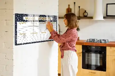 Himmlischer Mahlzeitenplaner beschreibbare Magnettafel