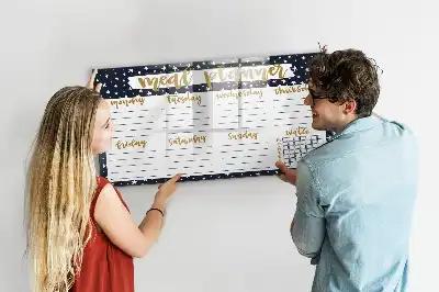Himmlischer Mahlzeitenplaner beschreibbare Magnettafel