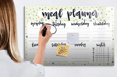 Schreib-Magnettafel Design Himmlisches Wochenmenü
