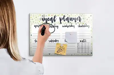 Schreib-Magnettafel Design Himmlisches Wochenmenü