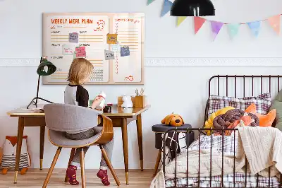 Schreib-Magnettafel im Retro-Design als Mahlzeitenplaner