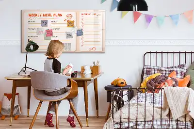 Schreib-Magnettafel im Retro-Design als Mahlzeitenplaner
