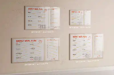 Schreib-Magnettafel im Retro-Design als Mahlzeitenplaner